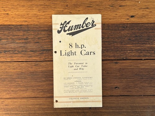 Vintage 1923 humber 8hp - vintage, c.1923