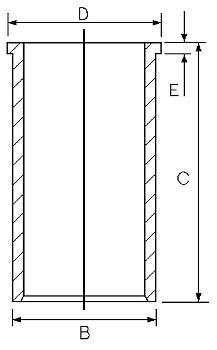 Cylinder sleeve for alfa - cylinder,