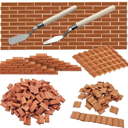 422 pcs mini red roof - red, tiles