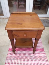 DUCAL Pine Bedside Table/Small Table with 1 Under Drawer