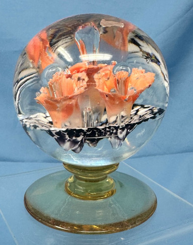 Antique paperweight peach - antique,