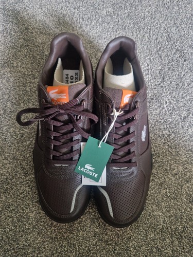 Lacoste brown cream leather - brown,