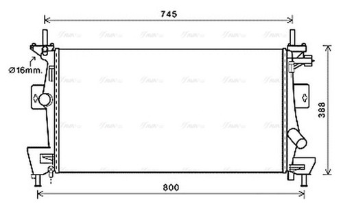 Ava coolant radiator - ava, fd2475