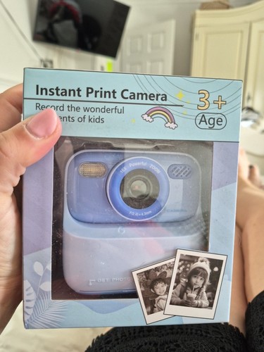 Instant print camera blue - camera,