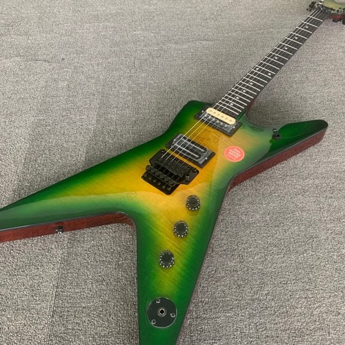 Green burst figured - green, top