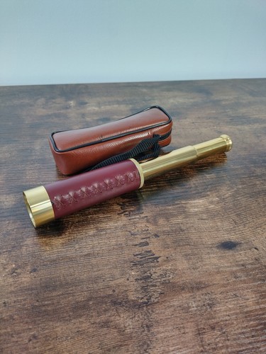 Brass spyglass telescope - brass,