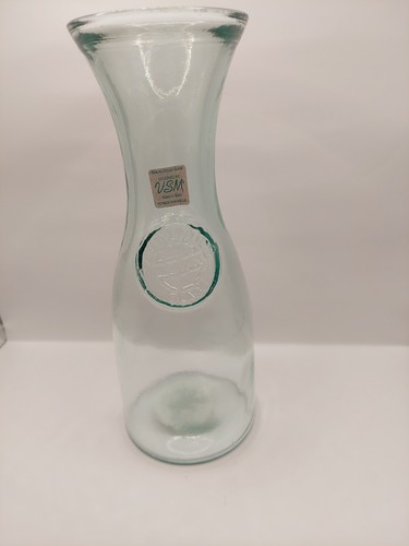 Glass carafe vase recycled - vase,