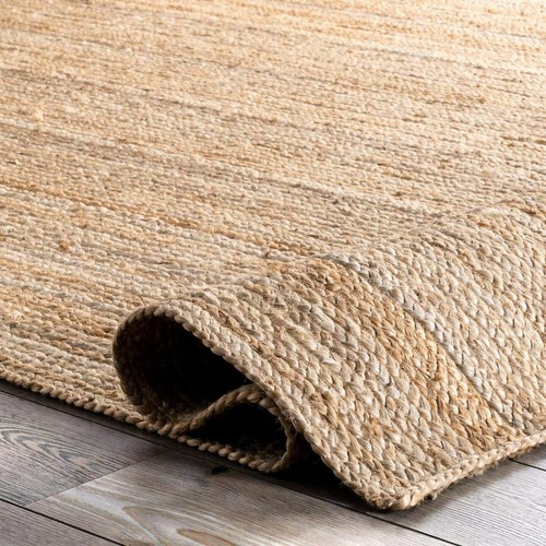 Rug natural jute hand braided - rug,
