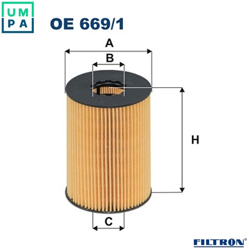 Oil filter 669 for - oil,