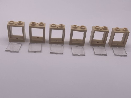 Lego window 1x2x2 flat front - 1x2x2,