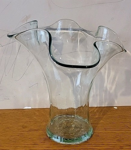 Clear hand blown glass - hand,