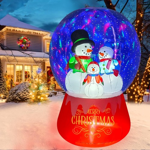 6ft christmas inflatable snow - inflatable,
