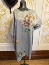 Silver Pure Silk Kaftan Style