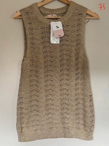 Gold metallic pointelle - tu,