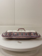 Antique Copeland & Garrett late Spode Mosaic ceramic toothbrush & razor C 1833