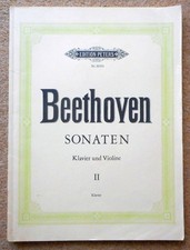 BEETHOVEN SONATAS - VOL II - VIOLIN & PIANO FULL SCORES - Ed Peters Op 30,47,96
