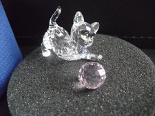 Swarovski - Kitten with Pink Ball - 631856 -Box & Cert.  Retd in 2012.