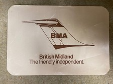 British Midland Airways In-Flight Catering Tray Liner 1987