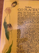 POEM DESIDERATA Poem no 18 LAMINATED FLOWER Background