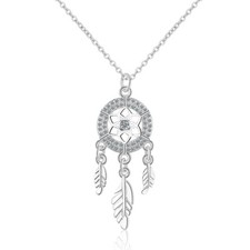 Silver Dream Catcher Necklace