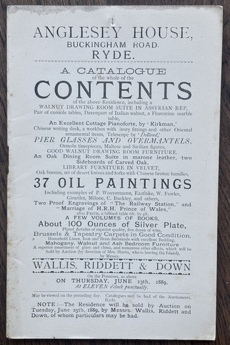 Antique isle wight - wight, 1889