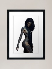 Woman with intricate tribal