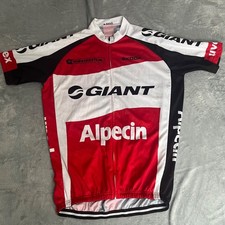 Giant Alpecin Team Cycling Jersey Men's XXL Polyester Full Zip w Pockets