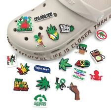 RASTA WEED 420 Shoe Charms FOR CROCS MIX MATCH DISCOUNT ALL OUR SHOP 10000+CHARM