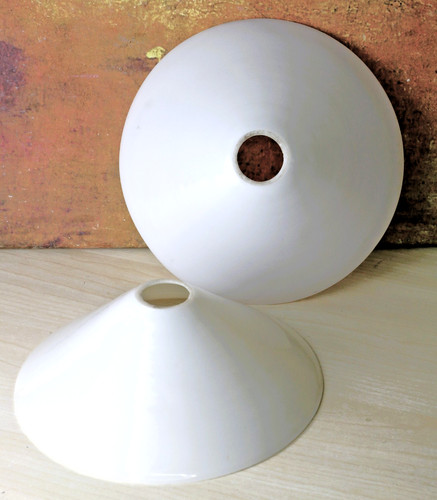 Pair antique french glass - of,