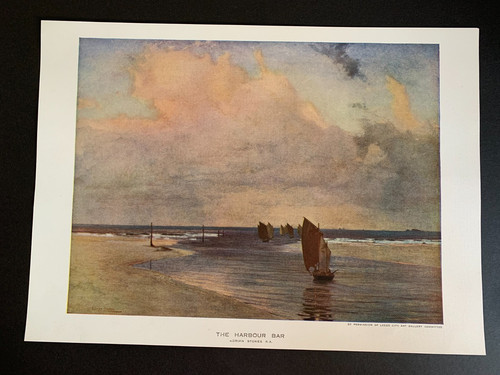 Old original lithograph - old,