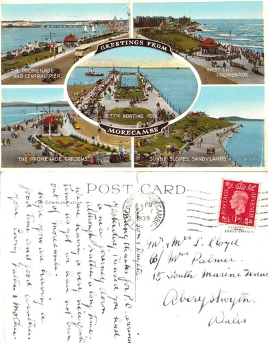 Vintage postcard morecambe - -,