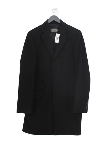 Reiss men coat black wool - m,