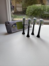 4 Pack Philips Sonicare Original W2 Optimal Black Toothbrush Heads - Opened Box