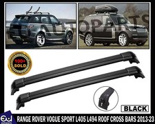 ROOF CROSS BARS BLACK RAIL RACK PAIR FOR RANGE ROVER VOGUE SPORT L405 L494 13-23