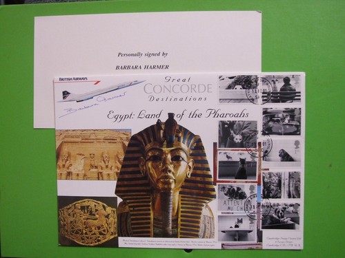 Fdc concorde pharaohs signed - fdc,