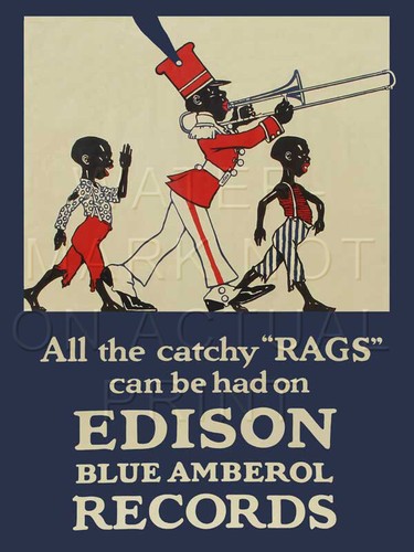 Edison blue amberol phonograph - blue,