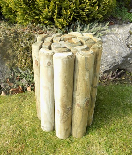 Log roll lawn edging borders - edging,