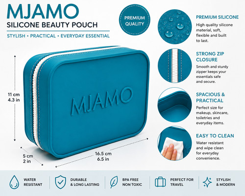 Miamo silicone beauty pouch - silicone,