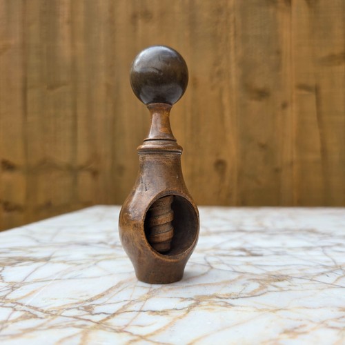 Antique carved wood nutcracker - wood,