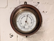 Victorian Brass Aneroid Wall