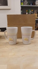 Six Vintage Retro McDonald's Ceramic 4.5" Tall Coffee Mug Cup Holds 8 oz  RARE 