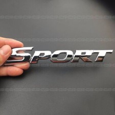 Car Styling 3D Silver ABS Chrome Logo Car Sticker SPORT Emblem Badge  Door Decal