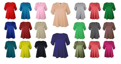 Ladies short turn sleeves - ladies,