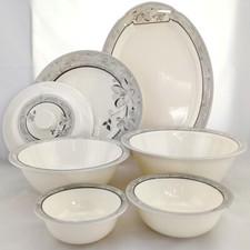 Floral Melamine White Plates