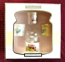 XMAS GIFT IDEA? WICKFORD CANDLES BOXED SET 1x100g JAR + 3x50g VOTIVE CANDLES 