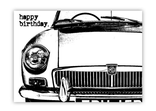 Classic car birthday - classic,