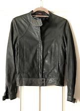 REISS LEATHER GREY JACKET WOMEN'S LADIES UK SIZE 10
