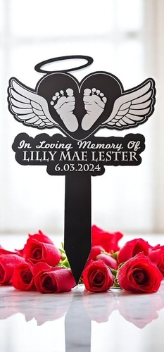 Baby grave marker personalised
