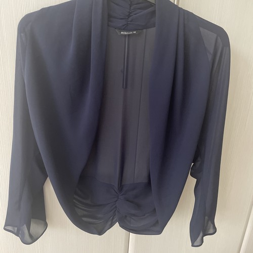 Roman navy ruched bolero shrug - roman,