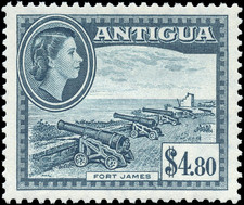 Antigua scott 121 watermark - antigua, #121